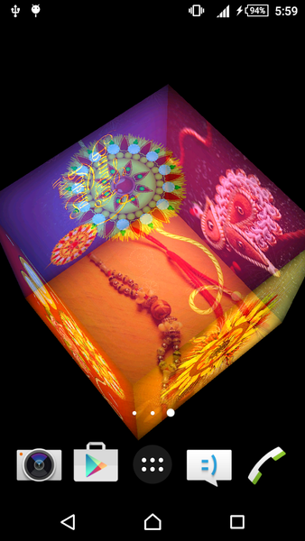 Rakhi Cube Live Wallpaper - Image screenshot of android app