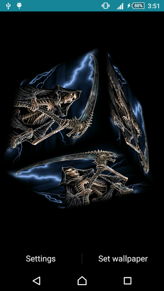 Skull Cube Live Wallpaper - عکس برنامه موبایلی اندروید