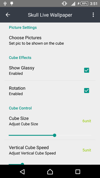 Skull Cube Live Wallpaper - عکس برنامه موبایلی اندروید