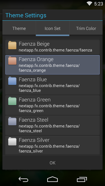 FX Faenza Icon Theme - عکس برنامه موبایلی اندروید