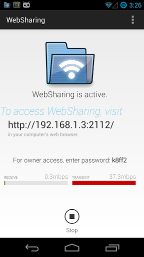 WebSharing Lite - Image screenshot of android app