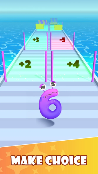 Number Run: Merge 3D Math - Gameplay image of android game