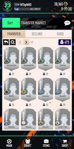 NHDFUT ۲۳ Draft & Packs - عکس بازی موبایلی اندروید