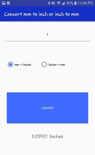 mm to Inch Converter for Android Download Bazaar