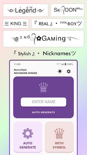 Name style: Nickname Generator - Image screenshot of android app