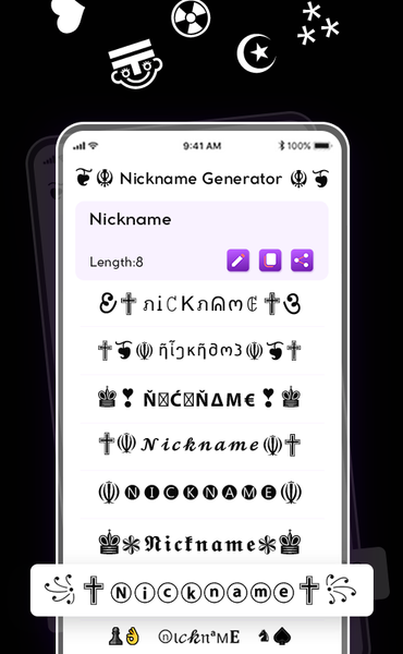 Nickname Generator: NickName - عکس برنامه موبایلی اندروید