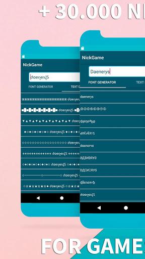 Name Creator For Free Fire, FBR, ... 🎮 NickGame - عکس برنامه موبایلی اندروید