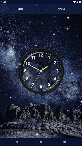 Night Sky Clock Live Wallpaper - Image screenshot of android app