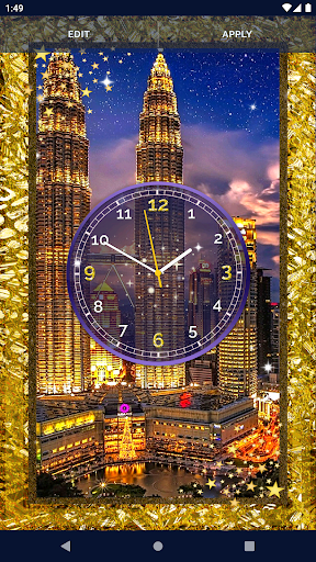 Night Sky Clock Live Wallpaper - Image screenshot of android app