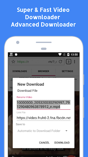 Video Downloader, برنامج تنزيل - Image screenshot of android app