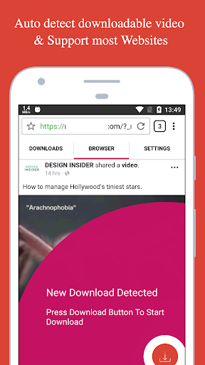 Video Downloader, برنامج تنزيل - Image screenshot of android app