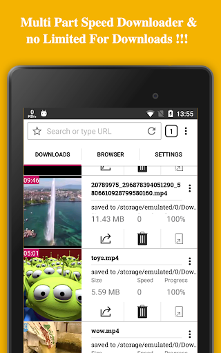 Video Downloader, برنامج تنزيل - عکس برنامه موبایلی اندروید