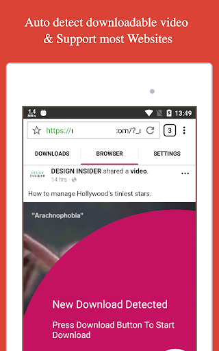 Video Downloader, برنامج تنزيل - عکس برنامه موبایلی اندروید