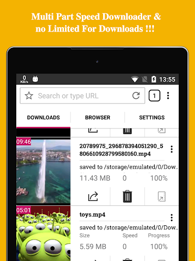 Video Downloader, برنامج تنزيل - عکس برنامه موبایلی اندروید