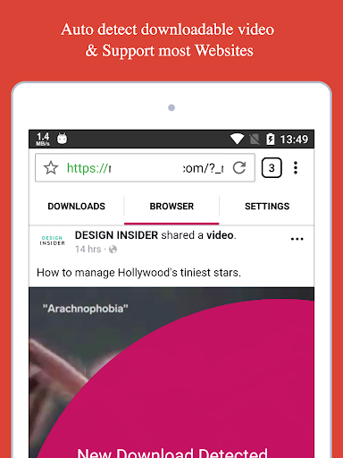 Video Downloader, برنامج تنزيل - عکس برنامه موبایلی اندروید