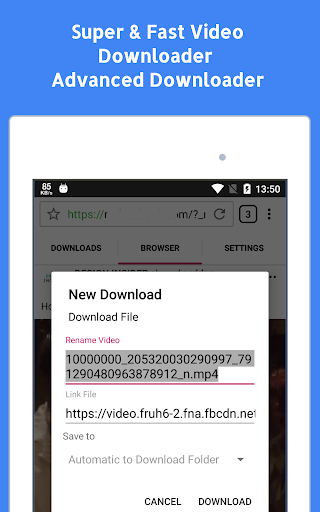 Video Downloader, برنامج تنزيل - عکس برنامه موبایلی اندروید