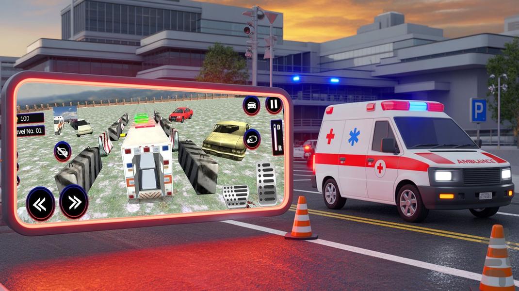 بازی رانندگی با آمبولانس|ماشین بازی - عکس بازی موبایلی اندروید