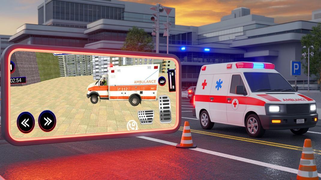 بازی رانندگی با آمبولانس|ماشین بازی - عکس بازی موبایلی اندروید