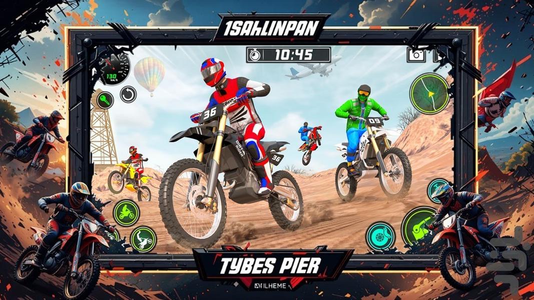 بازی موتور کراس - Gameplay image of android game