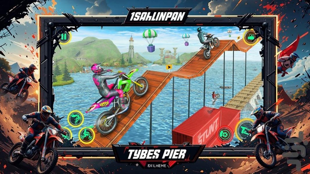 بازی موتور کراس - Gameplay image of android game