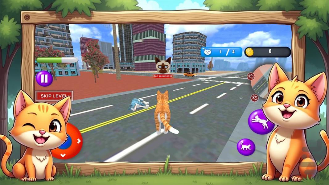 بازی گربه - Gameplay image of android game