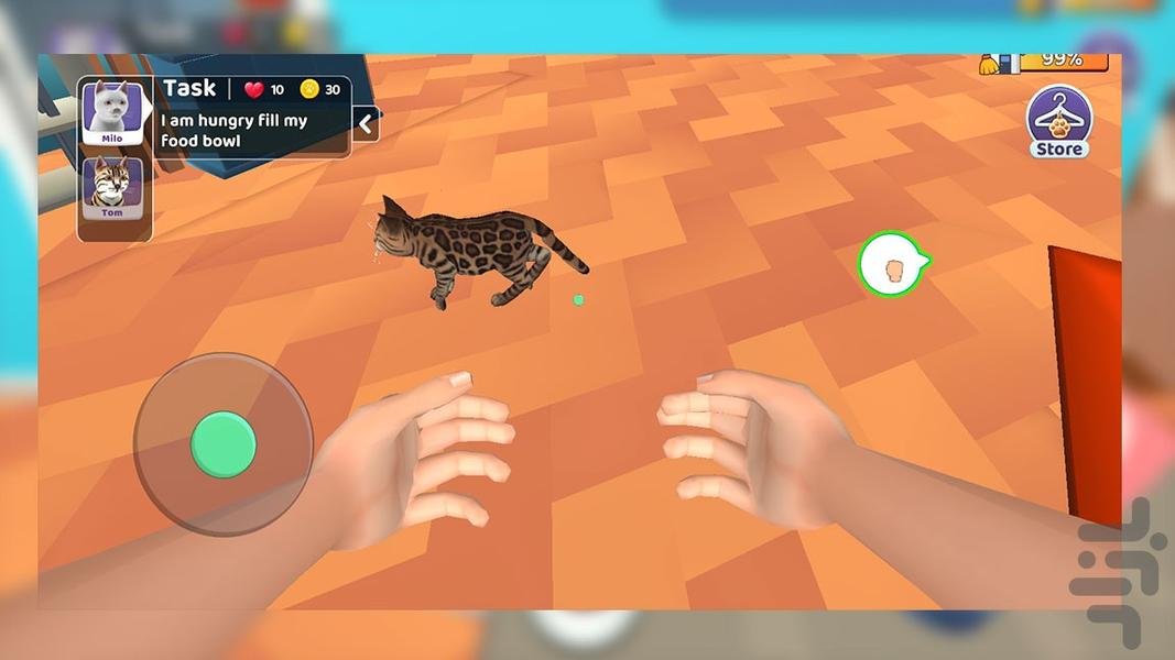 بازی گربه - Gameplay image of android game