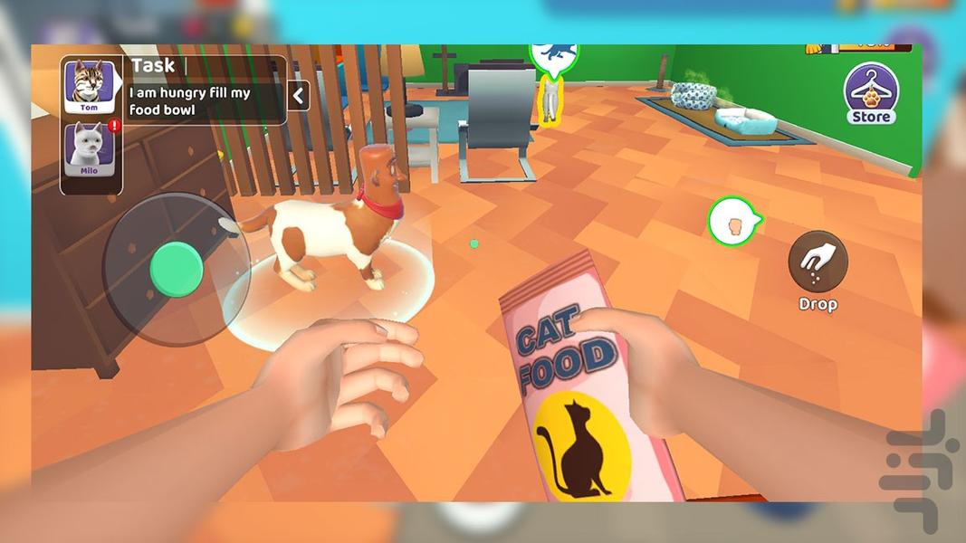 بازی گربه - Gameplay image of android game