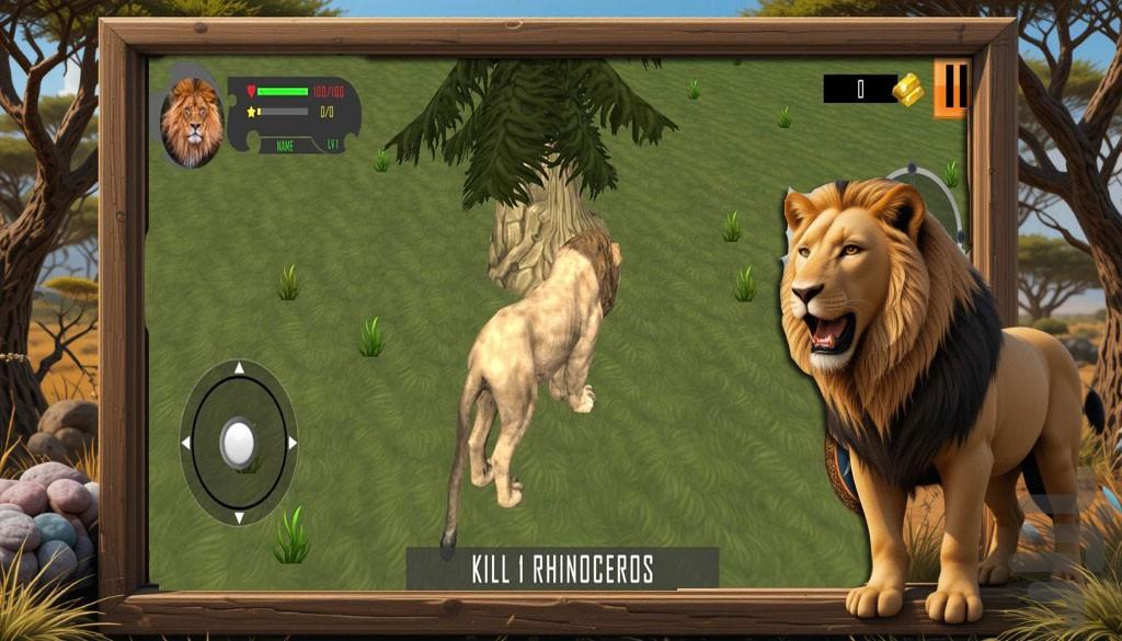 بازی شیر در جنگل | بازی شکارچی - Gameplay image of android game
