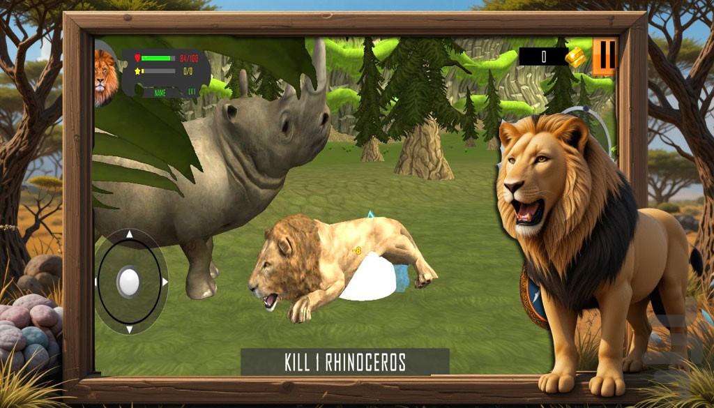 بازی شیر در جنگل | بازی شکارچی - Gameplay image of android game