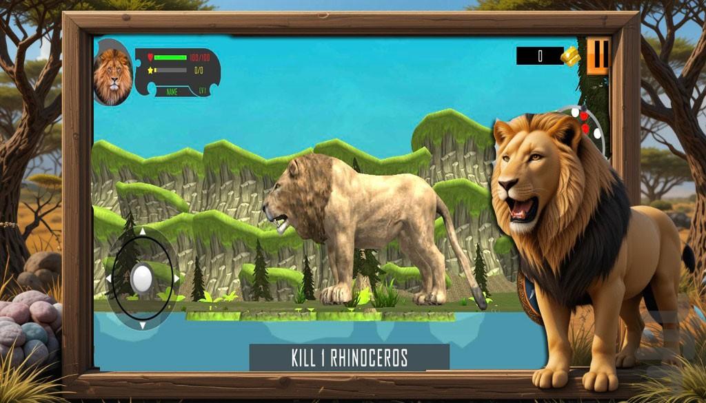 بازی شیر در جنگل | بازی شکارچی - Gameplay image of android game