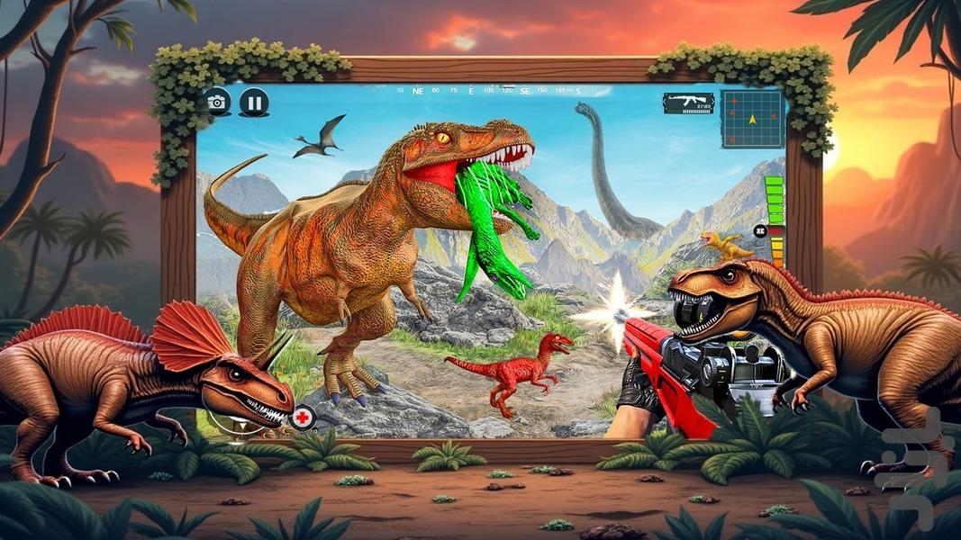 بازی دایناسور - Gameplay image of android game