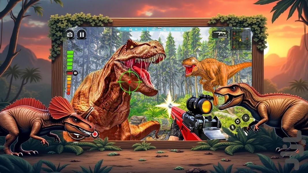 بازی دایناسور - Gameplay image of android game