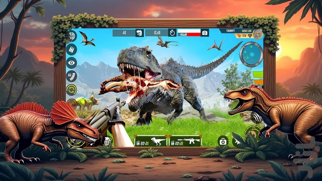 بازی دایناسور - Gameplay image of android game