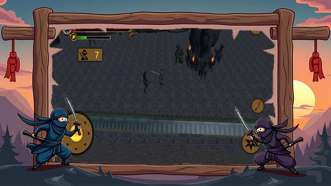 بازی نینجا - Gameplay image of android game