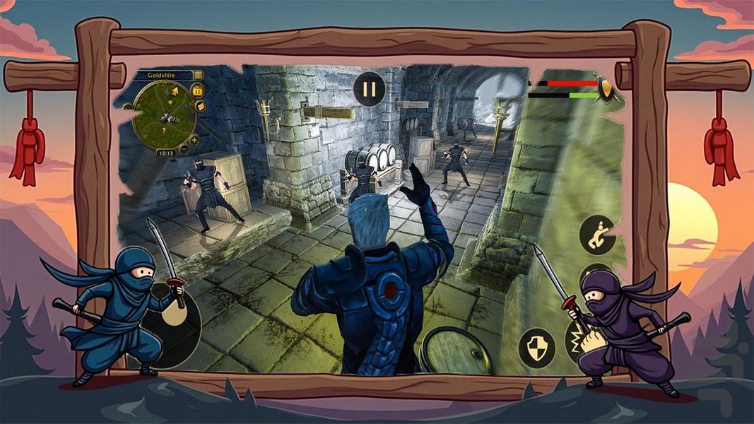 بازی نینجا - Gameplay image of android game