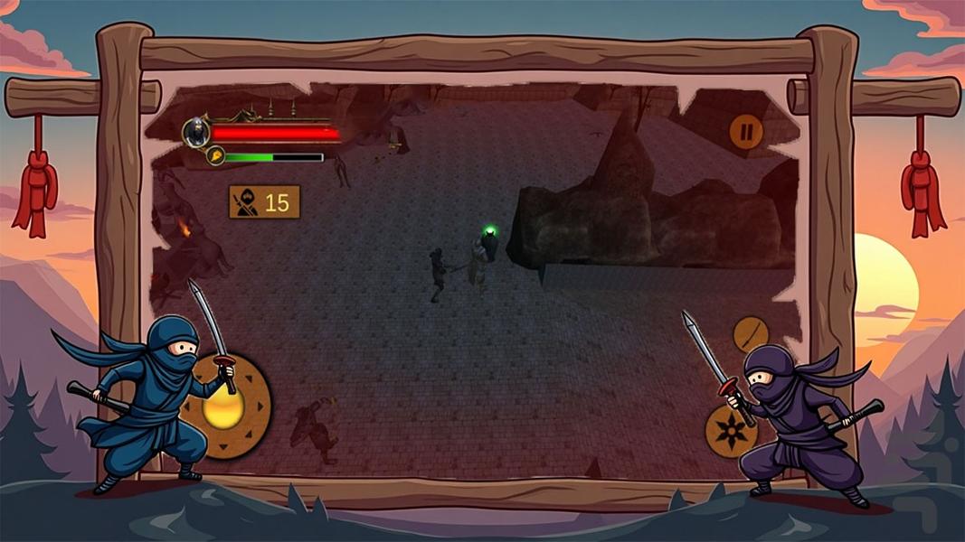 بازی نینجا - Gameplay image of android game
