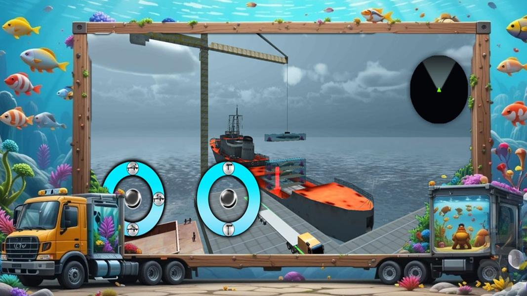 بازی ماشین سنگین | حمل آکواریوم - عکس بازی موبایلی اندروید