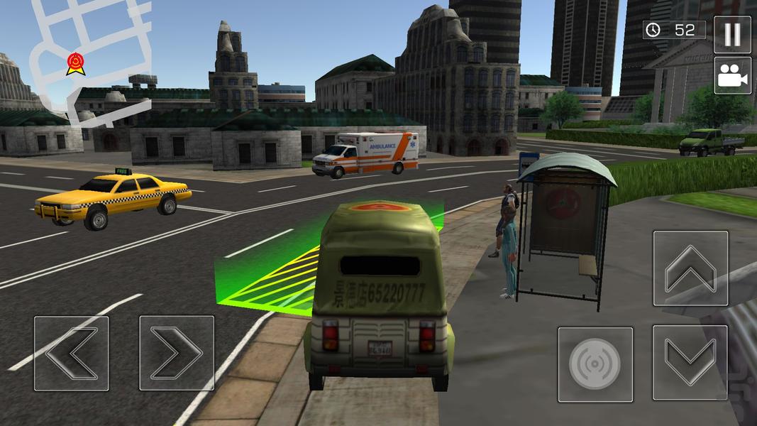 بازی تاکسی موتوری - Gameplay image of android game