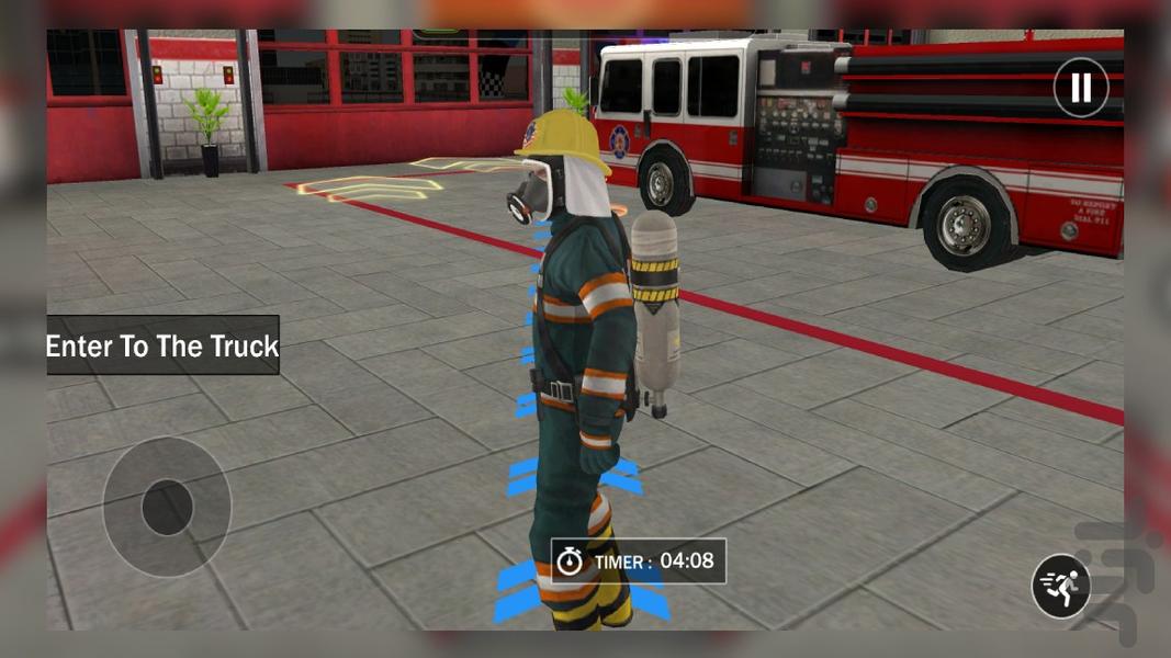 بازی ماشین اتش نشانی - Gameplay image of android game