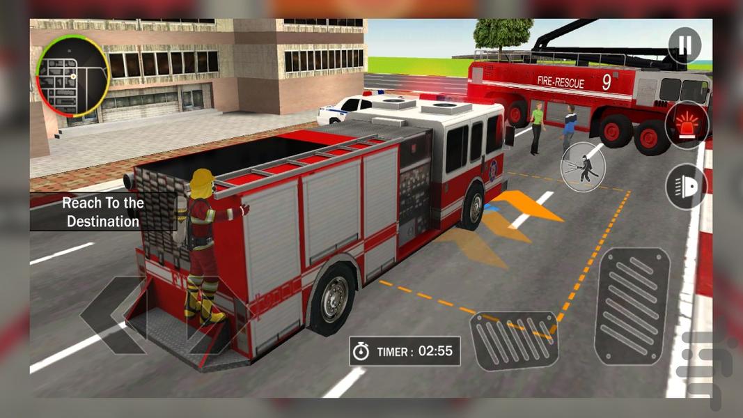 بازی ماشین اتش نشانی - Gameplay image of android game