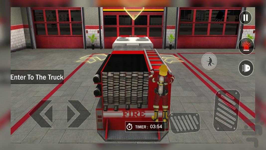 بازی ماشین اتش نشانی - Gameplay image of android game
