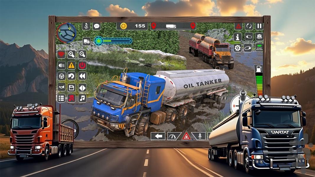 کامیون بازی رانندگی - Gameplay image of android game