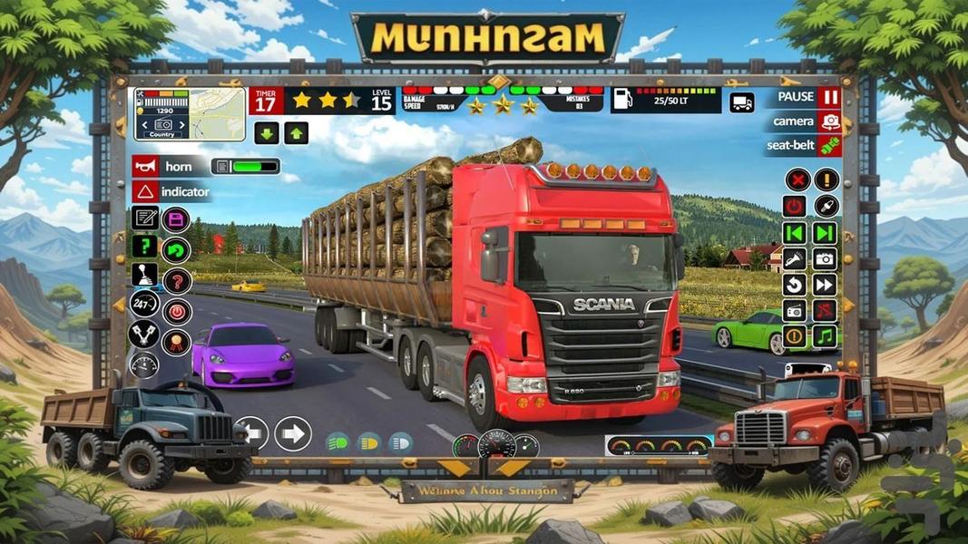 بازی کامیون سواری - Gameplay image of android game