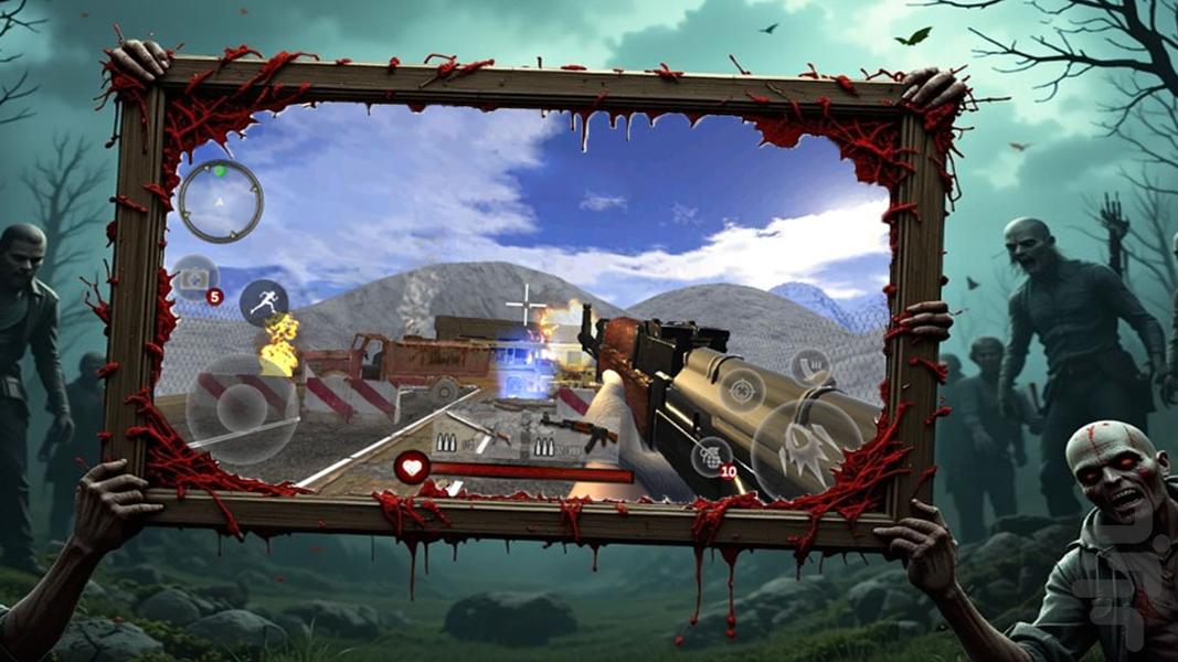 بازی ترسناک زامبی - Gameplay image of android game