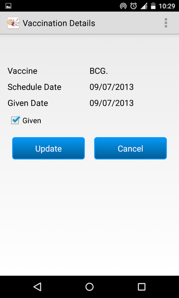 Child Vaccination Schedule - Image screenshot of android app