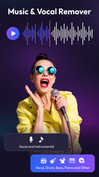 AI Vocal Remover & Music - عکس برنامه موبایلی اندروید