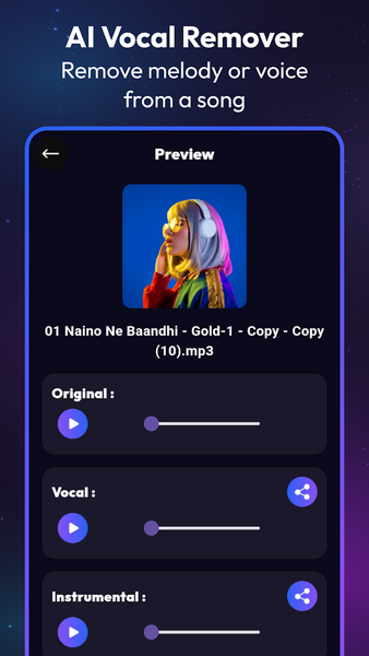 AI Vocal Remover & Music - عکس برنامه موبایلی اندروید