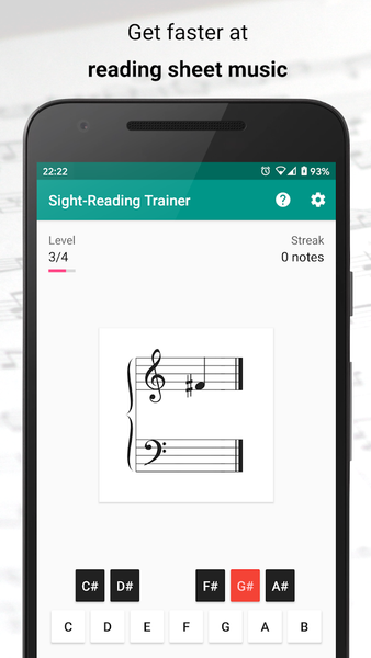 Sight-Reading Trainer - Image screenshot of android app