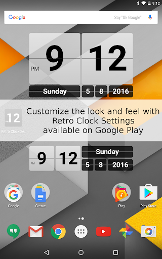 Retro Clock Widget - Image screenshot of android app