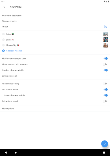 Pollie: Create Polls - Image screenshot of android app